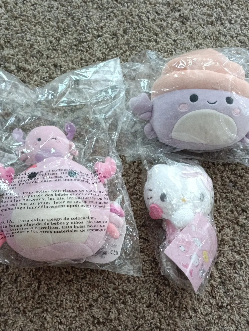 Plush Small Pets Toy Set - Pink and Lavender